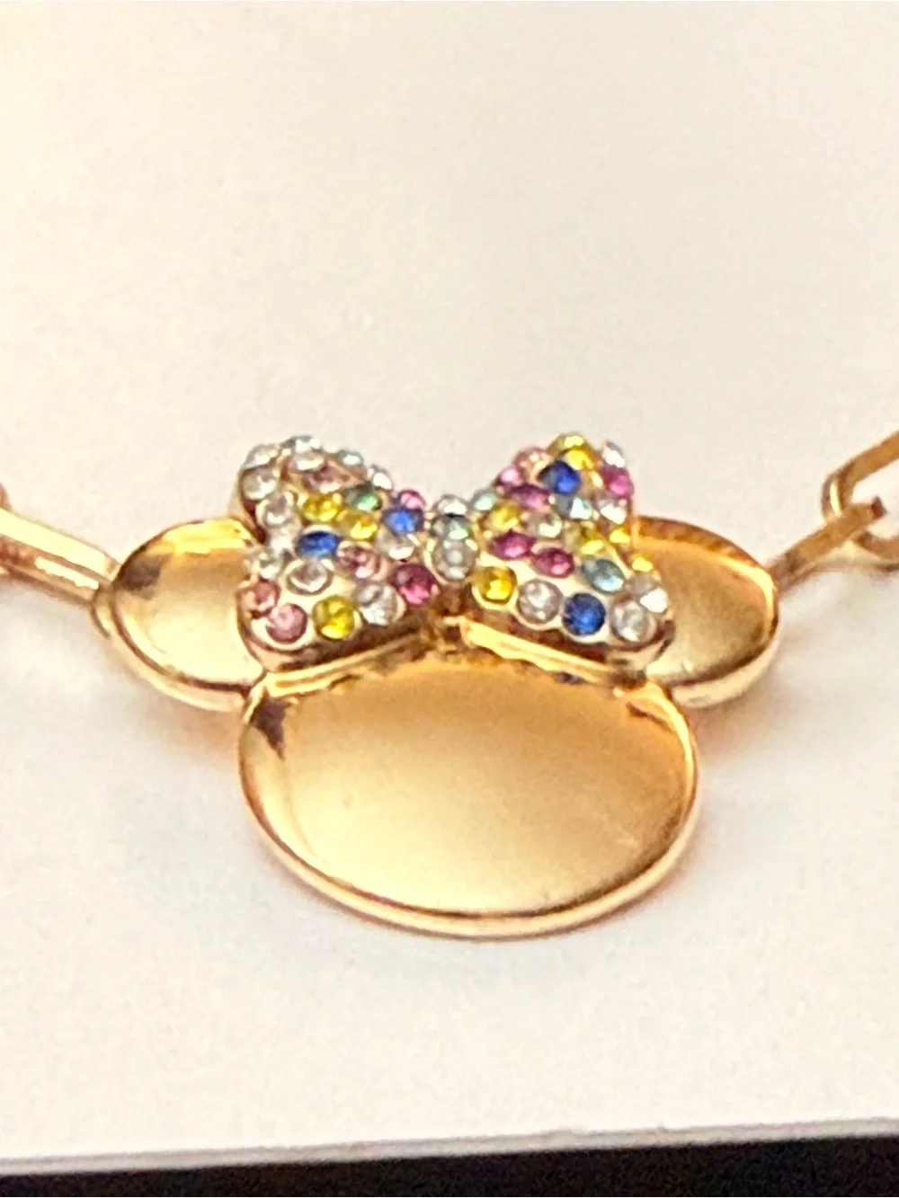 Disney x BaubleBar Minnie Mouse Gold-Tone Pendant Necklace